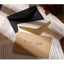 20/50pcs Vintage Square Mini Envelopes,Measuring 6.99cm*10.49cm, Exquisitely Elegant, Suitable For Various Occasions Such As Invitations, Business Cards, Greeting Cards,Christmas And Birthdays - Small Envelope - View 4