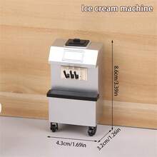 1pc Micro Scene Home Appliance Model, Micro Scene Milk Tea Shop Appliance Model, Ice Cream Machine Model, Milk Tea Bucket Model, Bean Grinder Model, Coffee Pot Model - Milk Tea Shop Equipment Set - View 8
