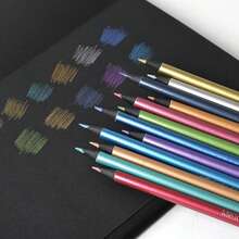 24pcs Professional Colored Pencils, Vibrant Colors, Easy To Apply And Break-Resistant, Suitable For Professional Art Creation, Painting, Coloring, Sketching And Various Colors Hand-Drawn Pencils (Random Style) - A - View 7