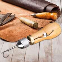 Leather Sewing Awl Kit Craft Tools Hand Sewing Machine Lock Stitcher Thread Needles Set DIY Shoemaker Canvas Repair Tool - View 4