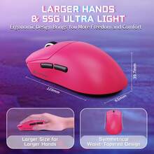 ATTACK SHARK X8 SE Gaming Mouse, Back To School Computer Accessories, Lightweight 59g Wireless Mouse With 25K DPI Optical Sensor, Tri-Mode Connection 2.4G Bluetooth Wired, Rechargeable 500mAh Battery, 5 Programmable Buttons - View 10