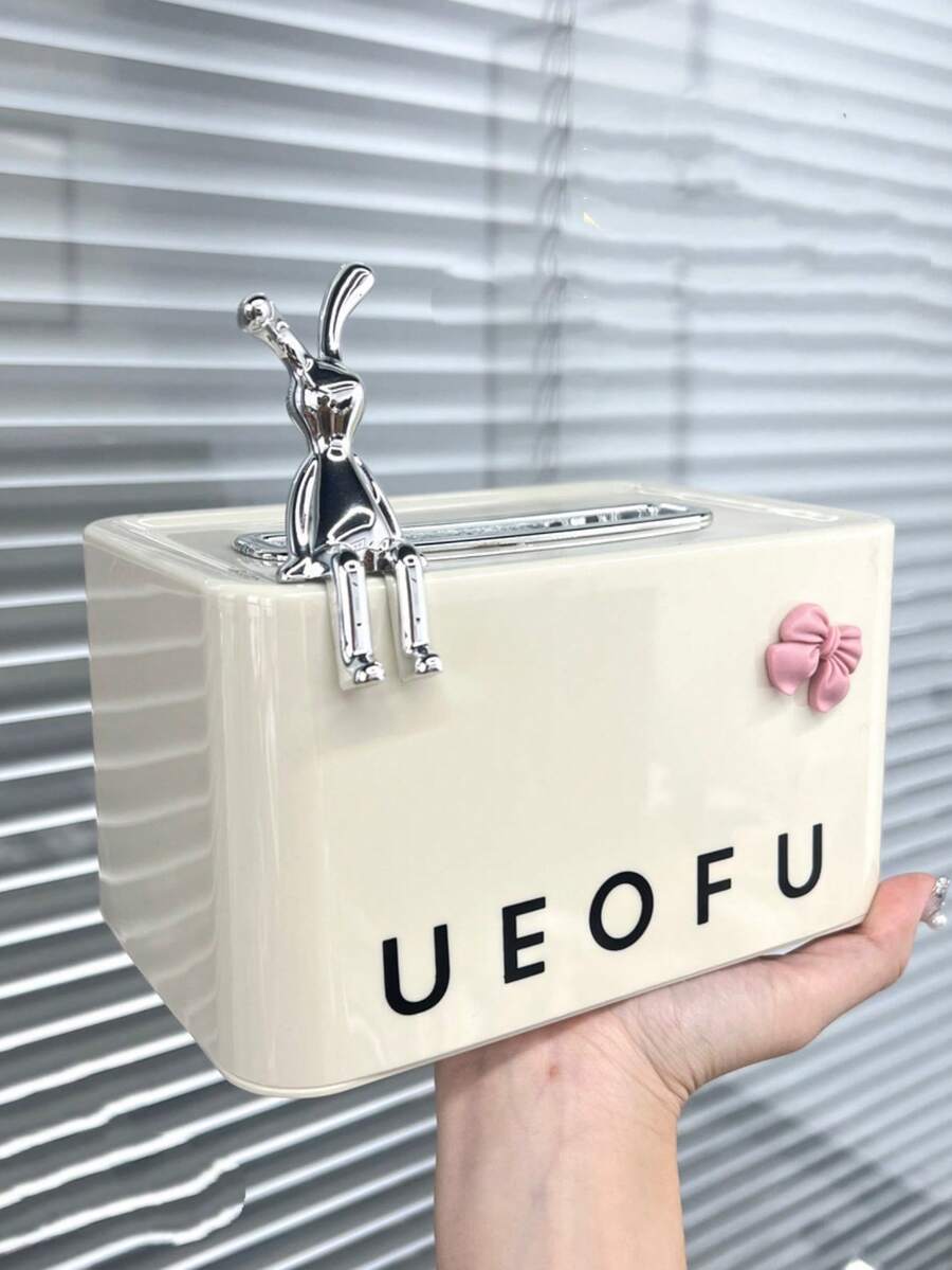Ins Cream Style Desktop Tissue Box Holder, Tissue Box Cover, Napkin Dispenser, Desktop Tissue Rack, Tissue Storage Box, Suitable For Bathroom, Living Room, Bedroom, Vanity, Countertop, Home Decor, Bathroom Accessories - Multicolor - View 1