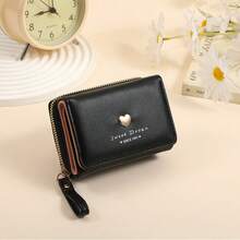 Women's Wallet, Cute Heart-Shaped Trifold Zipper Coin Purse, Suitable For Daily Use, Perfect Gift For Holidays - Multicolor - View 6