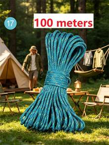 10/50/100m Black Nylon Braided Rope, Durable Twisted Polypropylene Cord, Suitable For Outdoor Use, Clothesline, Tent DIY, Handicraft And Binding - Multicolor - View 33