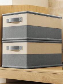 床上用品收納盒 衣物收納盒 家用分格收納整理盒 衣櫥分層收納工具 可折疊收納籃 - 彩色 - 查看 4