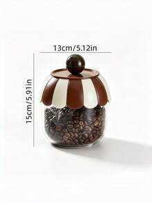Cirelle 1pc Plastic Storage Canister, Sealed Food Container With Lid, Transparent Plastic Jar Suitable For Pantry, Kitchen Storage Of Flour, Sugar, Tea, Coffee, Snacks, Spices And Other Items. - View 15