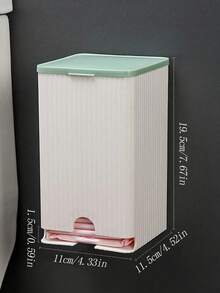 1Pc Wall-Mounted Sanitary Napkin Dispenser Box, Dustproof Moistureproof Feminine Hygiene Storage Box With Lid, Sanitary Pad Tampon Holder, Bathroom Organizer For Home Decor Fall Decor Back To School - Multicolor - View 13