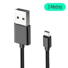 DATA FROG 相容 控制器充電線 Micro USB 數據線 無線控制器充電線 1/2/3 米線 - 黑色3M - 查看 6