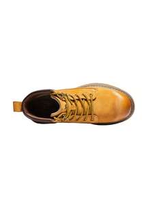 CAMEL CROWN Men's Water-Resistant High-Top Lace-Up Boots – Stylish, Non-Slip, Thick-Soled Work-Style Outdoor Boots - Desert Yellow - View 3