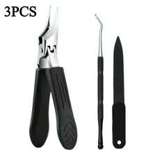 1/2/3/4pcs Professional Stainless Steel Nail Clipper Set, Manicure & Pedicure Kit With Nail File, Toenail Clipper, Non-Slip Handle, Suitable For Thick Hard Nails, Home Care - Multicolor - View 9