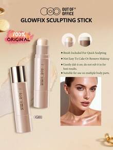 OUT OF OFFICE GLOWFIX Sculpting Stick G01 5g/0.18oz, Stik Kontur Wajah 3D Dua Ujung, Tekstur Halus Mudah Dibaurkan, Formula Bergizi Tahan Lama, Portabel untuk Penggunaan Sehari-hari dan Perjalanan, Mudah Diaplikasikan, Ramah untuk Pemula, Hadiah - # G01 - View 2