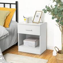 2-Tier Nightstand Set Of 2, Bedside Cabinet End Table For Bedroom Home Office, White - As Pic - View 12