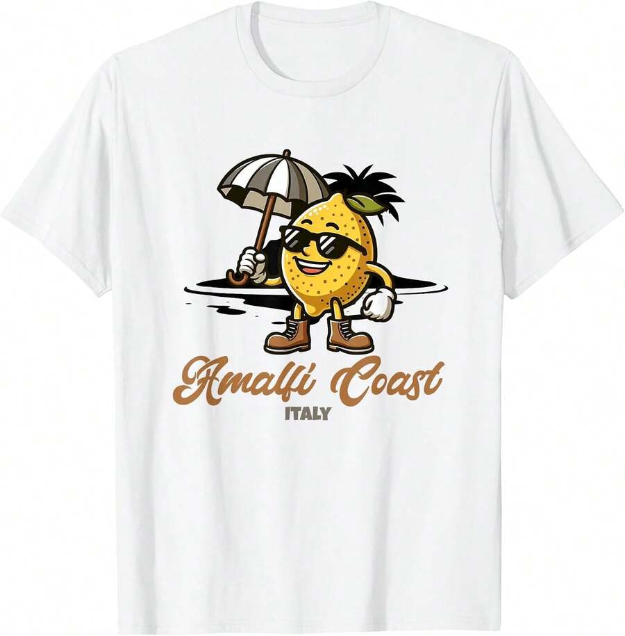 Cute Italy Amalfi Coast T-Shirt - White - View 1