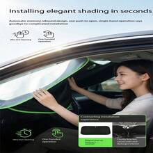 Car Sun Shade, Heat Insulation Sun Curtain, Front Windshield Sunshade, Car Window Sunshade, Universal For Off-Road Vehicles, Heat Reflective Sunshade With Double Layer Insulation, Foldable Sun Protection Cover For UV Protection And Interior Cooling - Multiple Styles - View 9