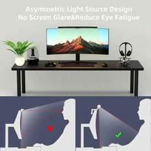RGB Curved Monitor Light Bar, USB Powered LED Computer Screen Hanging Lamp, 3 Color Temperature Stepless Dimming, Touch Control Gaming Ambient Light For Office & Gaming Desk - one-size - View 9
