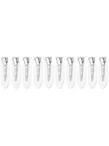 50pcs Anti-Bend Hair Clips, No-Trace Hair Clips, Crocodile Flat Hair Clips, Suitable For Hairstyle Design And Makeup, Claw Clips, Hair Clips, Hair Accessories - White - View 2