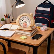 Unisex Practical Style For Bedroom And Office Desk Clock - Orange Color - View 4