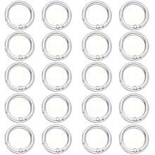 10/20/30pcs Flat Trigger Spring Buckle Rings, Metal Key Rings, Round Buckle Rings, Suitable For Keychains, Bags, Wallets - Keychain Hook Replacement Key Rings DIY Handmade - 20mm - View 17