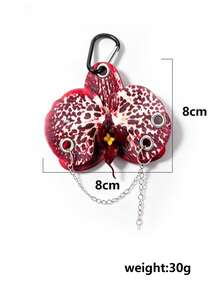 Punk Rivet Faux Phalaenopsis Bag Charm, Sweet Cool Y2K Chain Keychain, Niche Hot Girl Versatile Floral Pendant For Workwear Bag - Multicolor - View 6