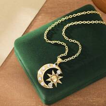 Bohemian Style Women's Necklace Fashion Creative Design Moon & Sun Pendant Suitable For Vacation, Party, Gift - Gold - View 3