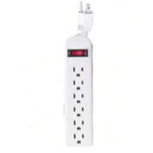 Power Strip Extension Cord, Multi-Outlet Surge Protector For Home And Office - White - View 2