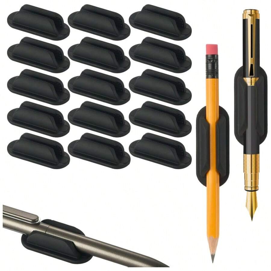 10pcs Pen Holders, Made Of Silicone Material, Help You Organize Markers On Desk, Notebook, Wall Or Memo Board. These Reusable Supplies Are Perfect For Teachers And Suitable For Classroom, Office And School Environments