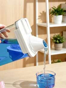 1pc Sealed Laundry Detergent Container With Measuring Cup - 1100ml/1800ml/2300ml, Multi-Purpose Plastic Jar, Large Capacity Soap Plastic Bucket Container For Laundry Liquid, Powder Detergent Storage And Leak-Proof Dispensing - White - View 5
