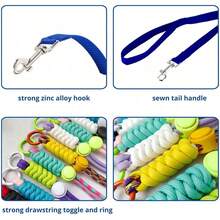 1 Set Adjustable Small Pet Harness And Leash Set, Woven Collar With Wide Woven Tracking Leash, Pet Outdoor Travel Leash Set, Anti-Slip Walking Restraint Set, Suitable For Ferrets, Rabbits, Guinea Pigs And Other Small Pets Outdoor Grass Activities - Multicolor - View 6