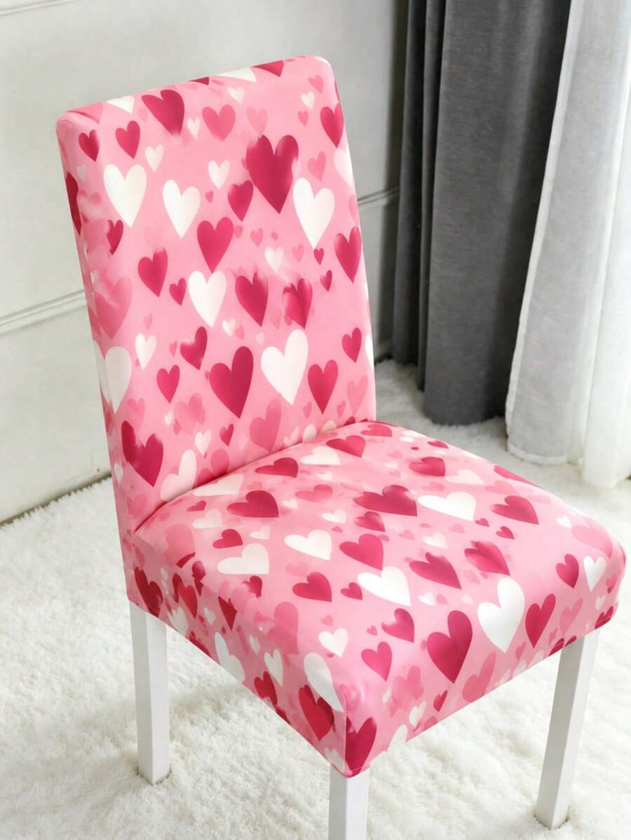 1/4/6pcs Elastic Full Coverage Milk Silk Printed Chair Covers, All-Season Universal High Back Dining Chair Covers