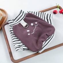 PETCIRCLE 1件寵物衣服 小狗幼犬可愛防風保暖簡約百搭親膚表情娃娃圓領毛衣－棕色 - 彩色 - 查看 13