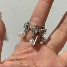 Gothic Style Red Crystal Butterfly Heart-Shaped Open Ring, Women's Vintage Adjustable Finger Ring, Halloween Jewelry - Multicolor - View 19