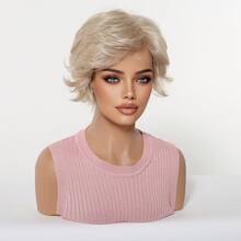 8in Brown Mixed Color Short Shag Bob Wigs European Style For Women For Women's Daily Wear Also Suitable For Parties, Music Festivals, It's The Perfect Gift For Halloween And Christmas. Perfectly Showcases Party Fashion - Multicolor - View 5