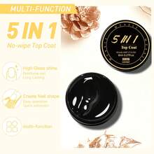 Mtssii 1件 8ml 5合1凝膠指甲油強化凝膠 免擦頂層膠，美甲延長用 UV LED 浸泡卸除功能 3D 蜘蛛效果指甲凝膠亮漆，貼片美甲裝飾 - 無色 - 查看 9