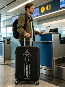 Universal Luggage Protector Cover, Dustproof And Scratch-Resistant Luggage Cover With Elastic Edges, Suitable For Flights, Honeymoon, Airport, Cruise, Business Travel, Unisex Travel Essential Accessory, Suitable As Gift For Family, Friends, Mother, Teacher, Fits Most Rolling Luggage, Carry-On Bags, Trolley Bags - Multicolor - View 6