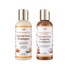 Set Sampo & Kondisioner untuk Rambut Keriting | Perawatan Rambut Keriting yang Menutrisi, Mengontrol Rambut Kusut, Halus & Berkilau, Memperbaiki Rambut Rusak, Cocok untuk Rambut Bergelombang dan Keriting Alami, Formula Lembut - Nourishing - View 9