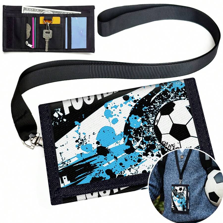 1 buah Dompet Lipat Tiga Bergambar Konsol Game Kartun Keren, Hadiah untuk Anak Laki-laki dan Perempuan, Cocok untuk Penggunaan Sehari-hari - MultiWarna - View 1