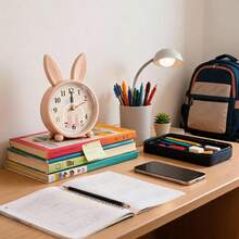 Unisex Practical Style For Bedroom And Office Desk Clock - Pink - View 4