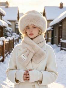 1/3 piezas Conjunto de accesorios de invierno cálido adecuado para mujeres. Incluye guantes, bufandas y gorros. Es perfecto para clima frío y actividades al aire libre. - A - Ver 4