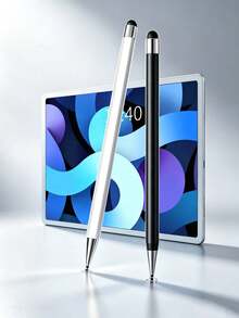 Minimalist 2-In-1 Dual Tips Capacitive Stylus Pen, Universal Touch Screen Pencil With Protective Cap, Sensitive Smooth Tablet Phone Stylus For Drawing Note Taking Gaming Online Class - View 1