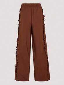 Adidas Originals Women's Tracksuit Pants Knit Long Pants KU9386 - Brown - View 4