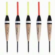 FTK 3pcs Fish King Fishing Floats, 9.06 Inches/0.21 Oz, Balsa Wood Vertical Fishing Floats - Multicolor - View 12