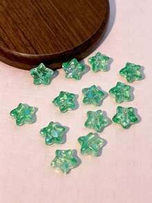 30pcs Transparent Star-Shaped Acrylic Beads With Colorful Confetti, Mini Five-Pointed Star Loose Beads For DIY Bracelet, Necklace, Earring, Keychain, Phone Charm, Jewelry Making Materials - Multicolor - View 12
