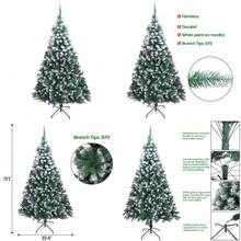 7FT Spray White PVC Christmas Tree 870 Branches - As Pic - View 2