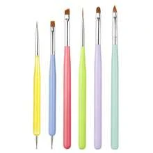 LANDOT 6pcs Nail Art Brush Set, Includes Nail Polish Brush, Nail Liner Brush, Nail Extension Gel Brush, Nail Builder Gel Brush And Multiple Sizes Dotting Pens, Suitable For DIY Nail Art Design And Painting - Cadet Blue - View 9