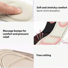 Breathable Foam Insoles With Toe Plugs - Non-Slip Comfortable High Heel Shoe Pads With Heel Support, Ergonomic Design | Foam Insole - Beige - View 11