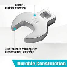 8pcs Interchangeable Open End Wrench Set, Includes Replaceable Open End Wrench Heads, 3/8" Dual-Purpose Wrench Heads, Angle Wrench, Adjustable Wrench Set With Interchangeable Heads, 3/8" Interchangeable Head Crowfoot Wrench, Adjustable Open End Head, Quick Ratchet L-Shaped Ratchet Wrench - A - View 7