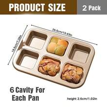 Carbon Steel Non-Stick Square Brownie Mold Mini Muffin Pan Baking Cake Cookie Tray - Multicolor - View 15