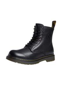 CAMEL CROWN Men's Water-Resistant High-Top Lace-Up Boots – Stylish, Non-Slip, Thick-Soled Work-Style Outdoor Boots - Black - View 2