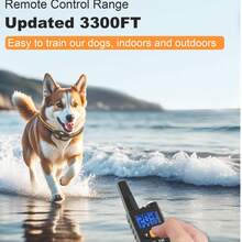 Dog Shock Collar With Remote Control, 3300FT Rechargeable Waterproof Shock Collar For Dogs With 3 Training Modes, Adjustable For Small Medium Large Dogs (8-120 Lbs) - Black - View 9