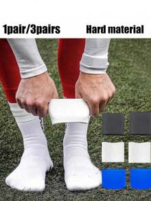 1 Pair/3 Pairs Anti-Slip Anti-Fall Silicone Shin Guards, Universal Football Accessory, Made Of Harder Material - Multicolor - View 1